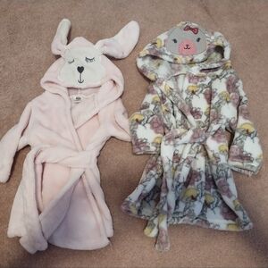 Adorable Pink and Floral Girls Robe Set